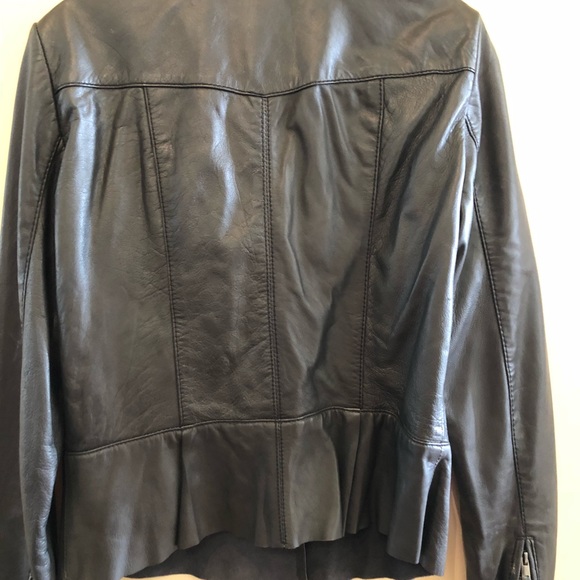 Zara black leather jacket - Picture 6 of 8